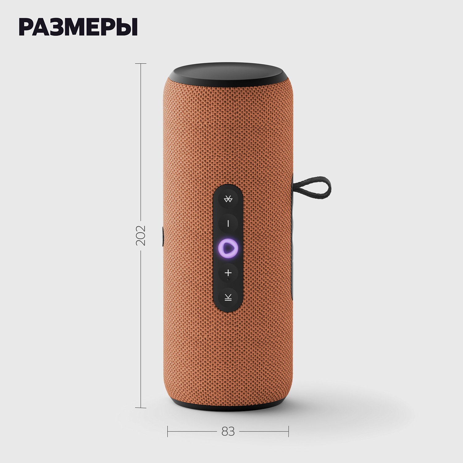 Портативная умная колонка Яндекс Станция Стрит с Алисой, Оранжевый