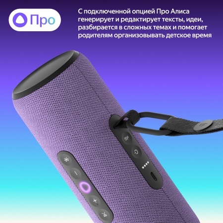 Портативная умная колонка Яндекс Станция Стрит с Алисой, Фиолетовый