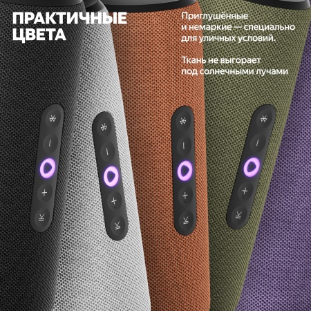 Портативная умная колонка Яндекс Станция Стрит с Алисой, Серый