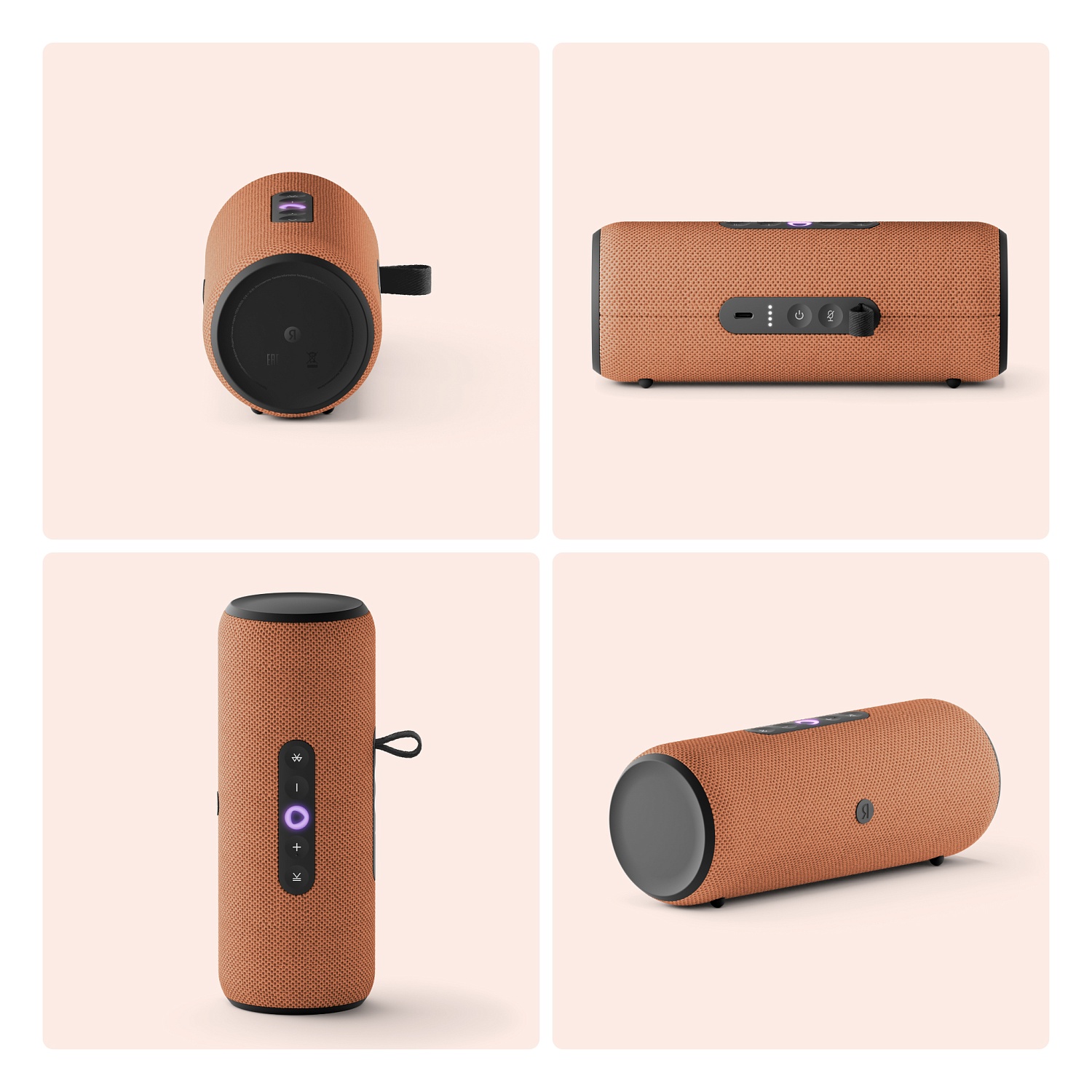 Портативная умная колонка Яндекс Станция Стрит с Алисой, Оранжевый