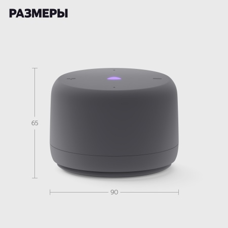 Яндекс Станция Лайт 2 с Алисой без часов, 6Вт, Графит