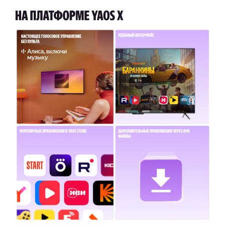 Яндекс ТВ Станция Бейсик QLED 50"