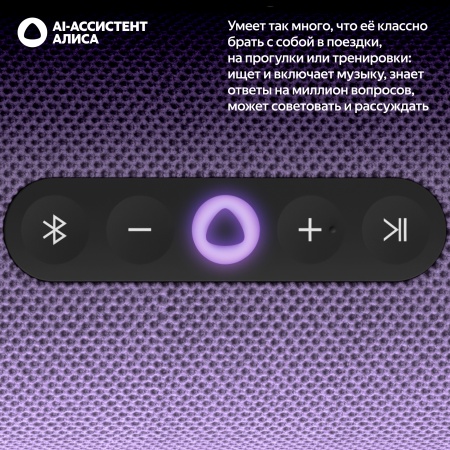 Портативная умная колонка Яндекс Станция Стрит с Алисой, Фиолетовый